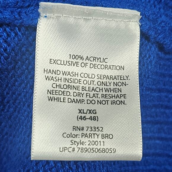 Jolly Sweaters Holiday Xmas Sweater Reindeer "Bro, Where's the Party?" Men's XL0 - Picture 6 of 6